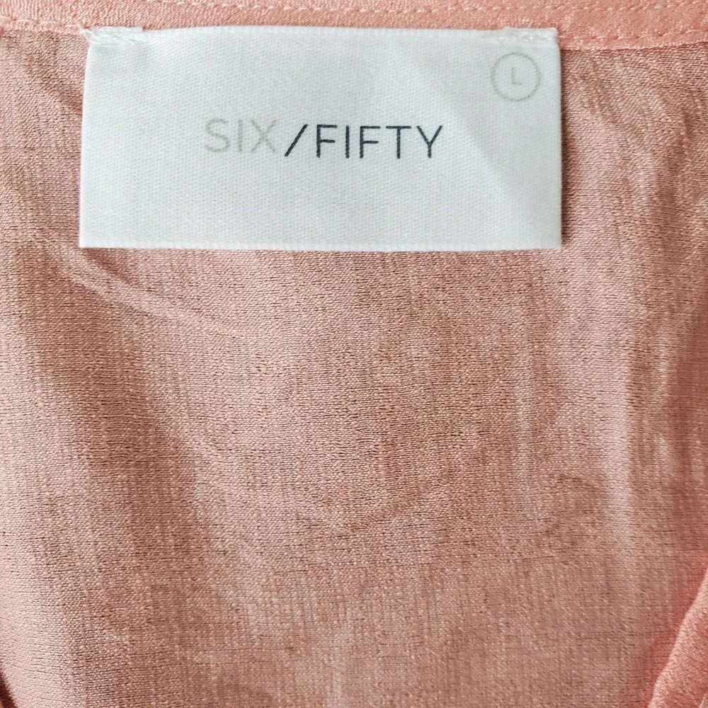 Six Fifty Clothing Light Weight V Neck Sleeveless Smocked Tank Top NWT - Picture 3 of 10